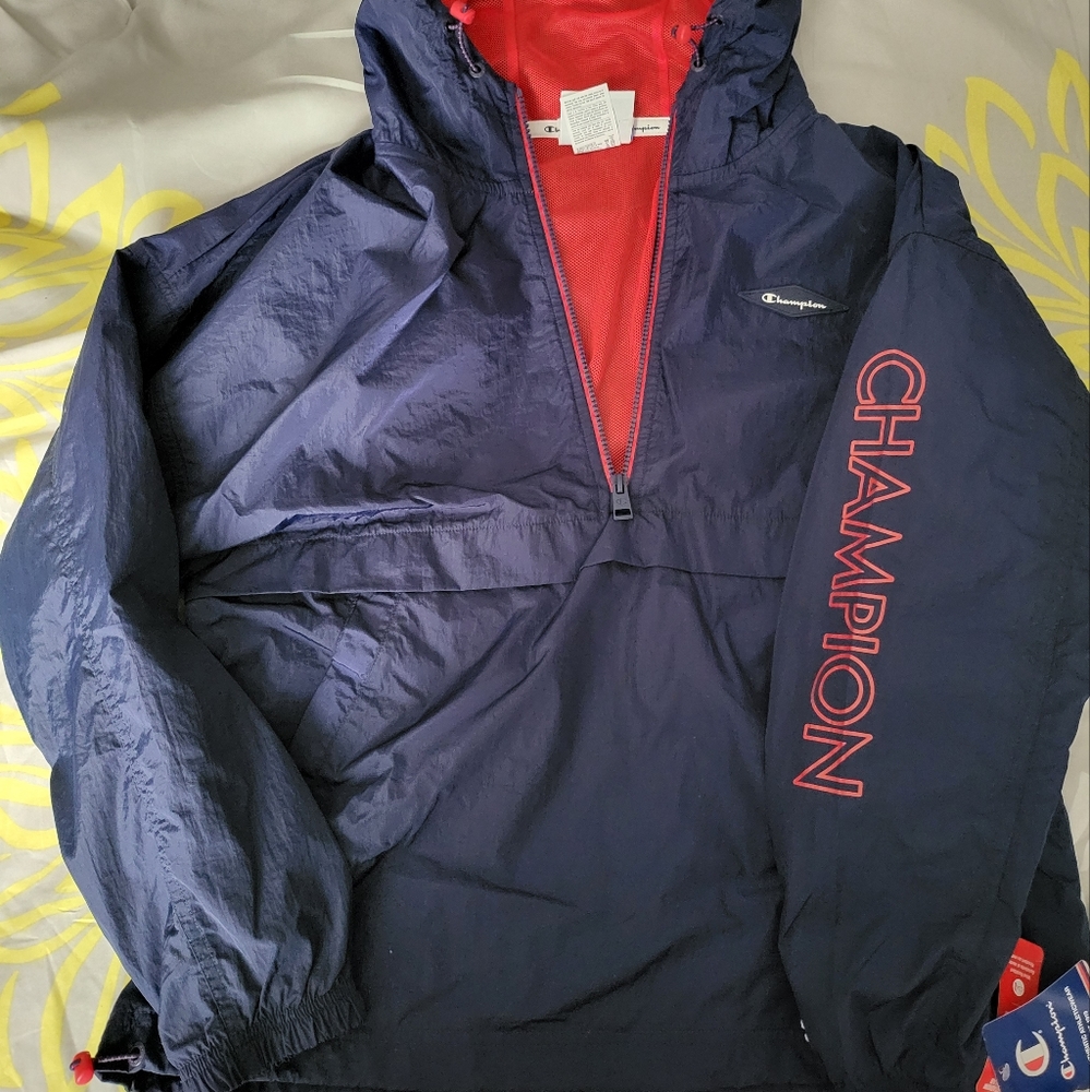 New womens Champion windbreaker pullover jacket size medium with tags